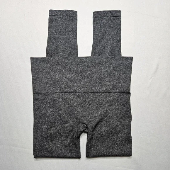 Spanx Womens High Waisted Seamless Leggings Heather Charcoal Gray Size Medium - Picture 2 of 6